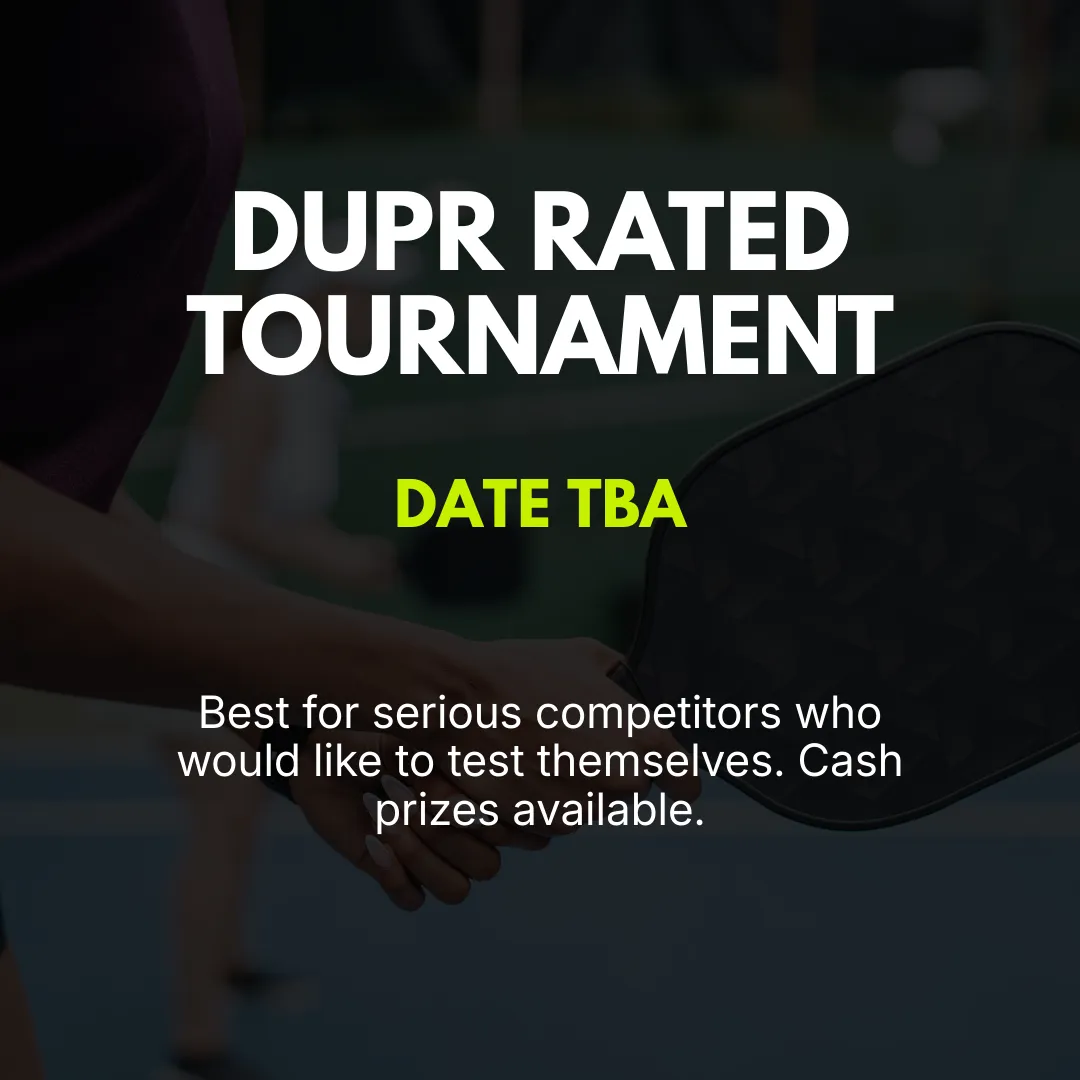 graphic showing pickleball dupr rated tournament update