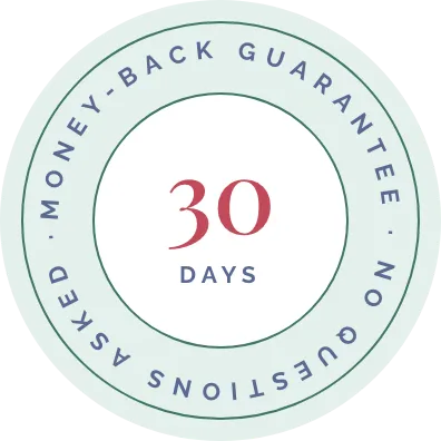 30-day money-back guarantee, no questions asked