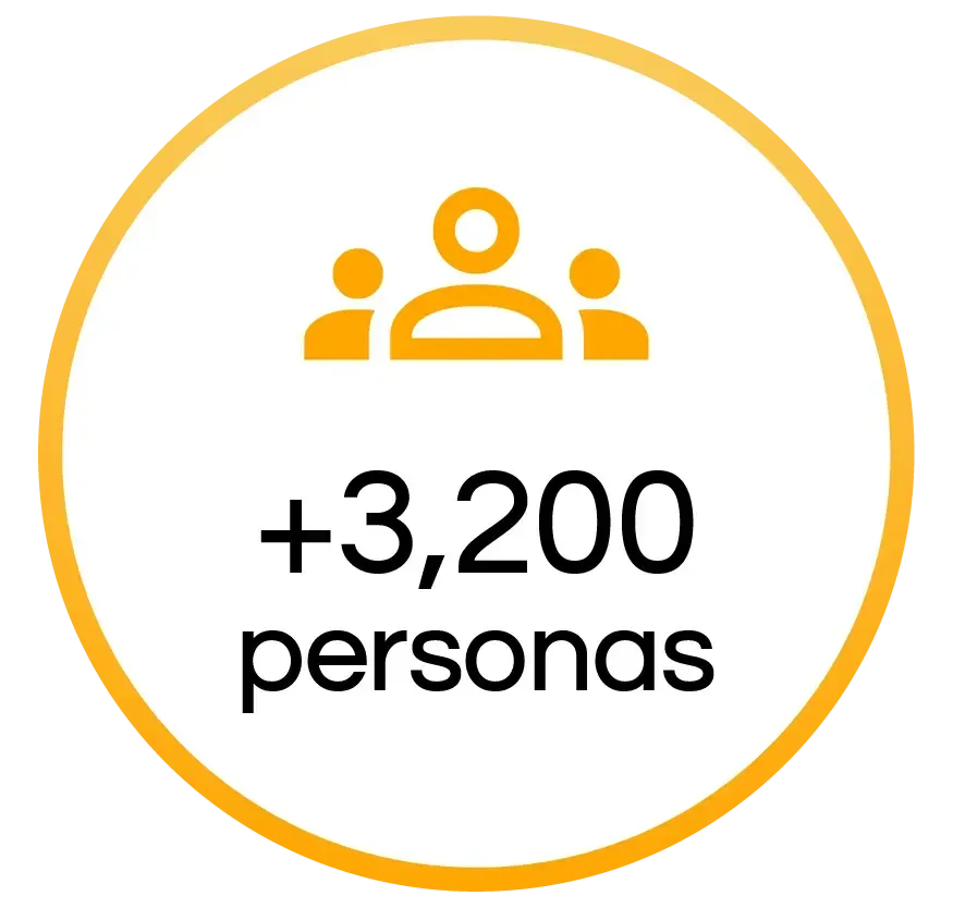 Badge mas 3200 personas Sin Pastillas