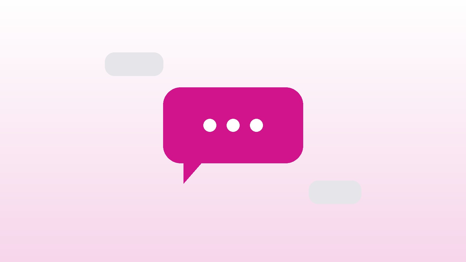 Bulle de message sans réponse sur fond rosé — pourquoi il ne répond plus