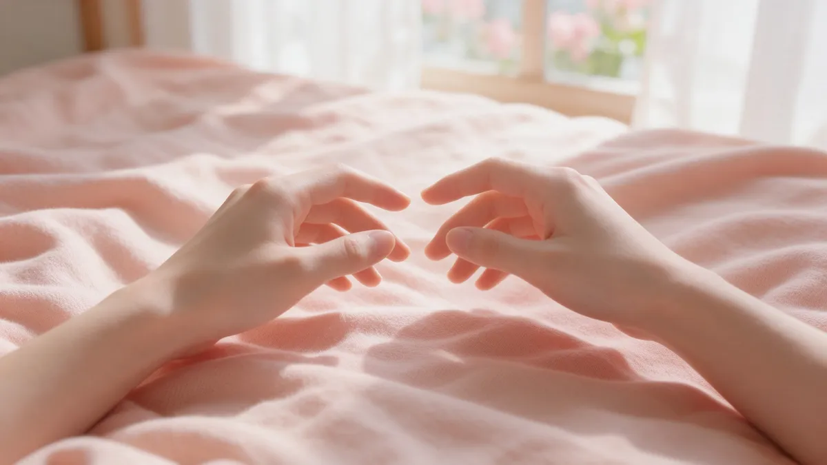 Deux mains qui se rapprochent sans se toucher sur fond rose poudré — pourquoi l'évitant fuit après un rapprochement