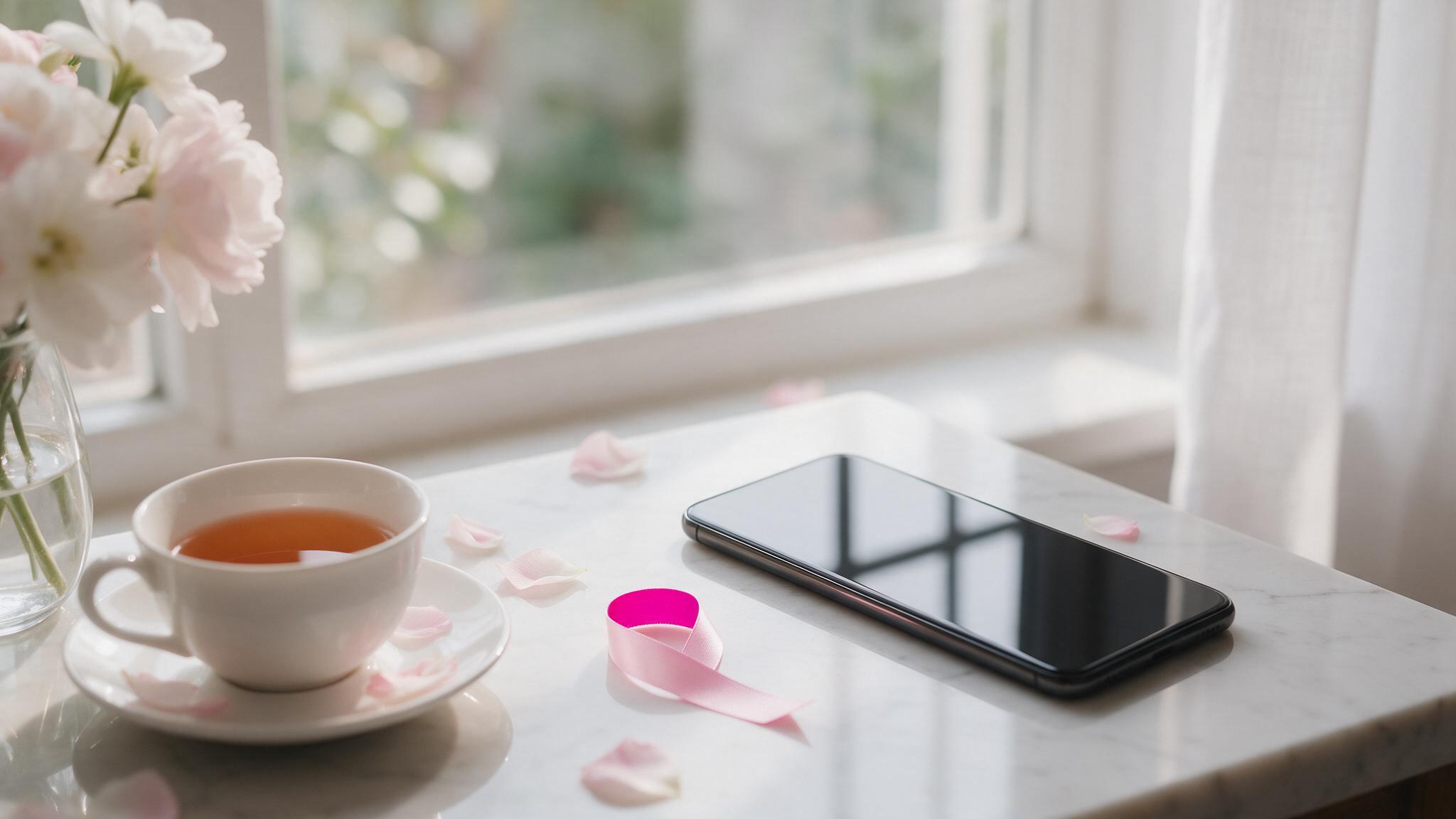Smartphone posé sur une table de marbre clair près d'une fenêtre lumineuse — pourquoi un homme fait silence radio