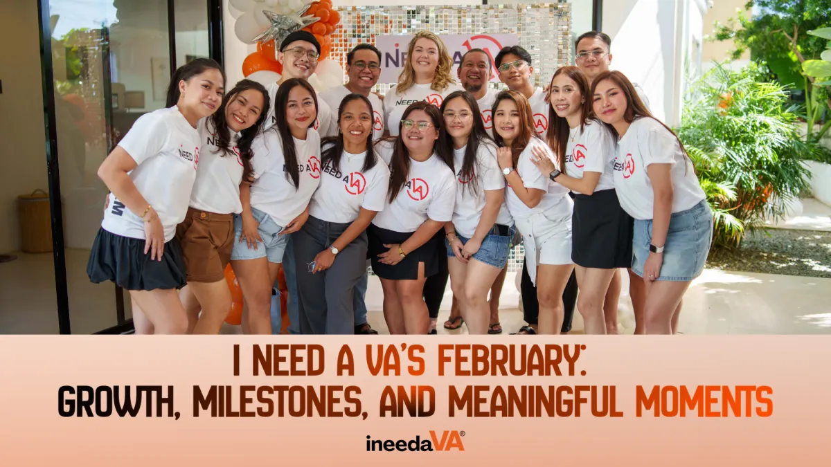 I Need A VA team celebrating company culture and leadership led by founder Brittany Bettini
