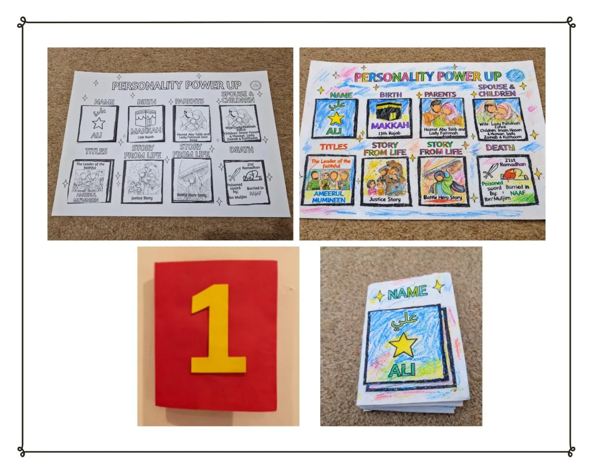 Imam Ali Personality Power up Mini Booklet and Fact Activity 