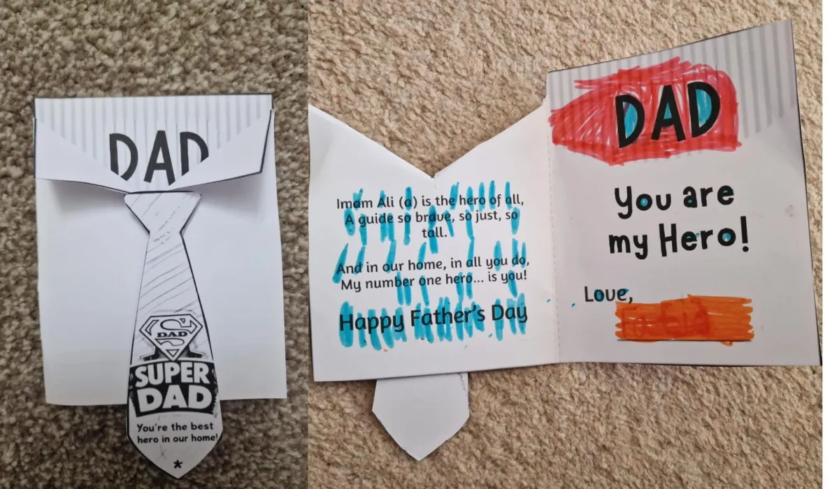 Father’s Day Imam Ali Necktie Card Craft