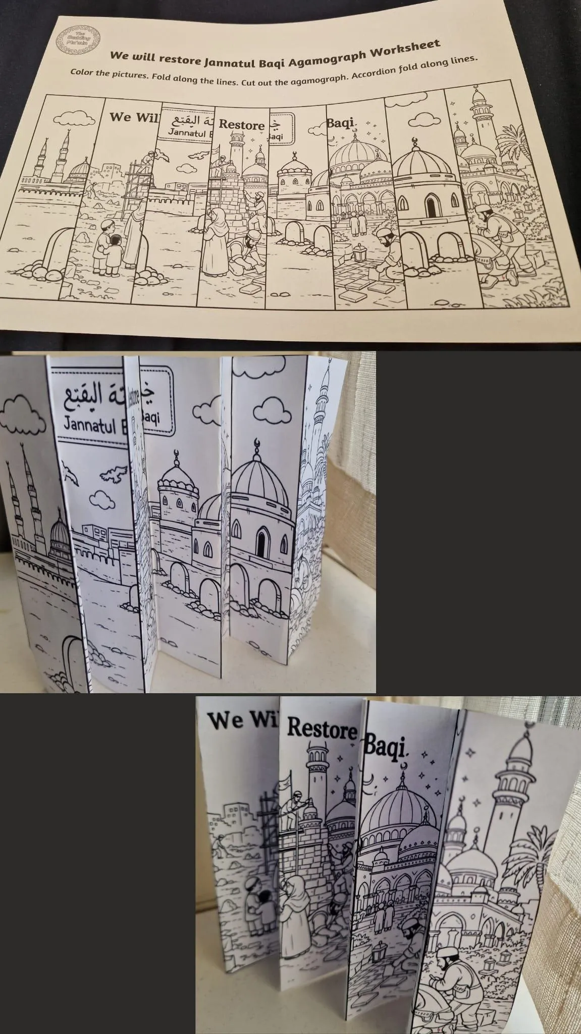 We will restore Jannatul Baqi Story, Agamograph and Colouring sheet