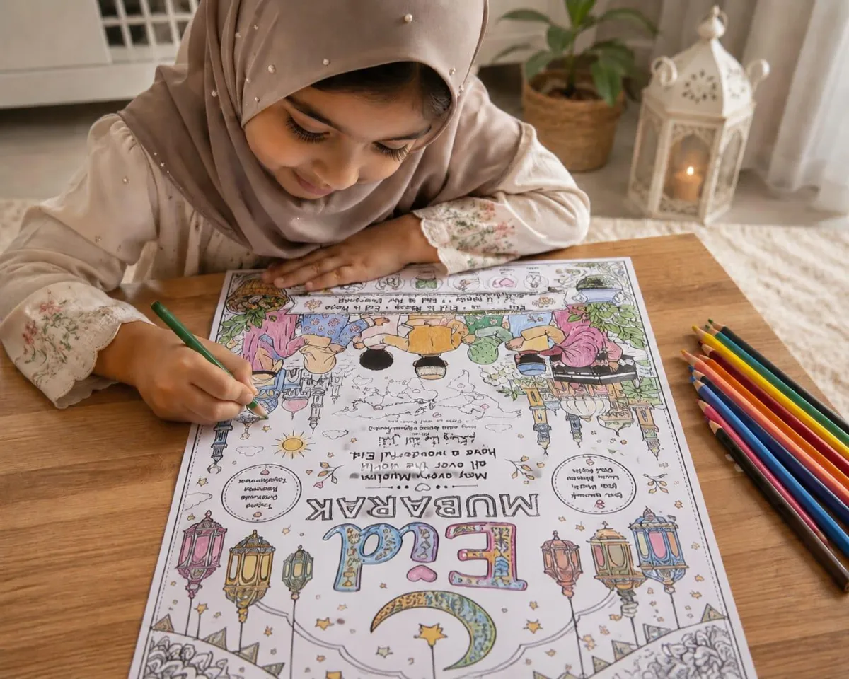 Eid Colouring Page