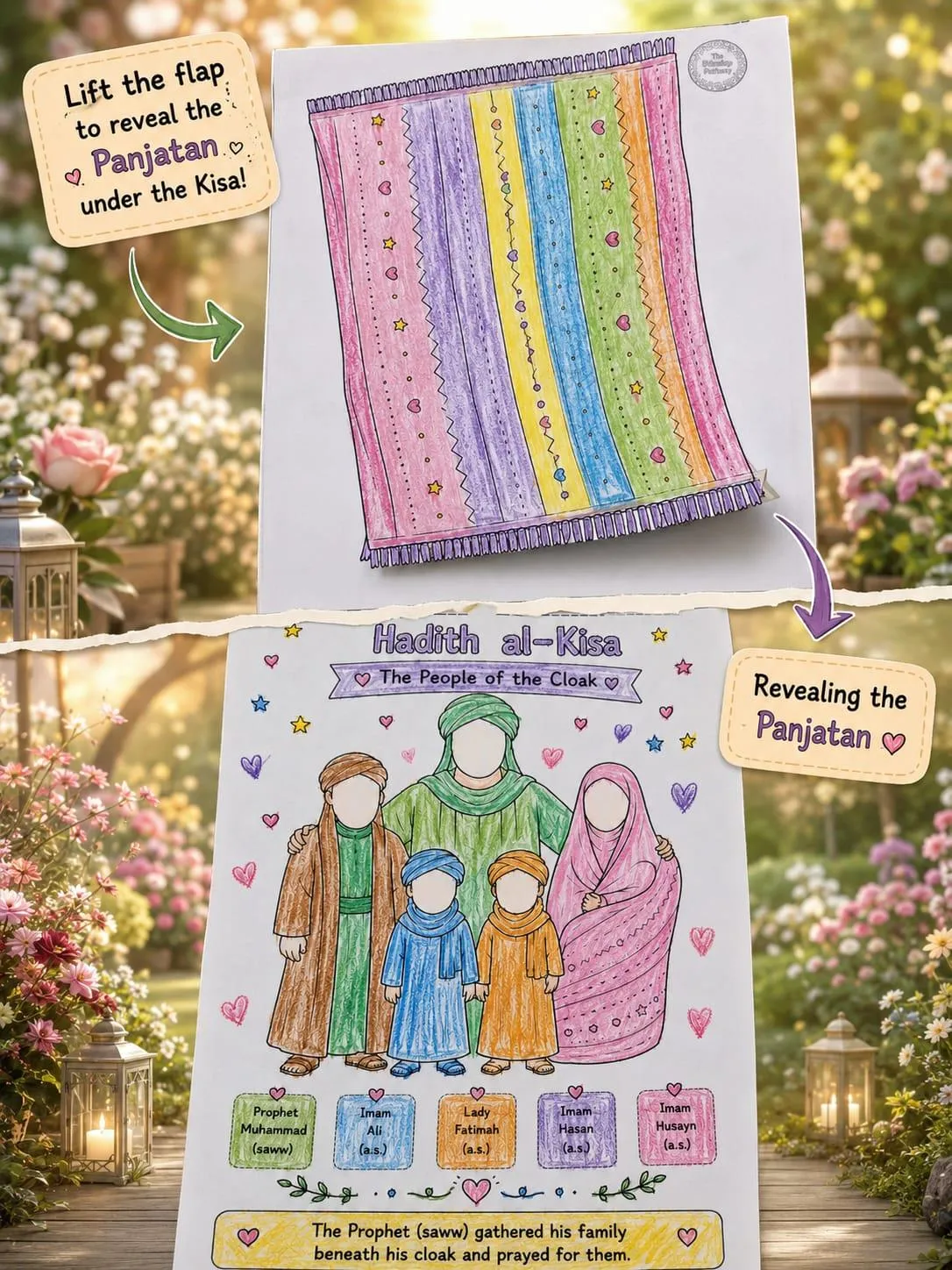 Hadith ul Kisa Panjatan Lift the flap craft