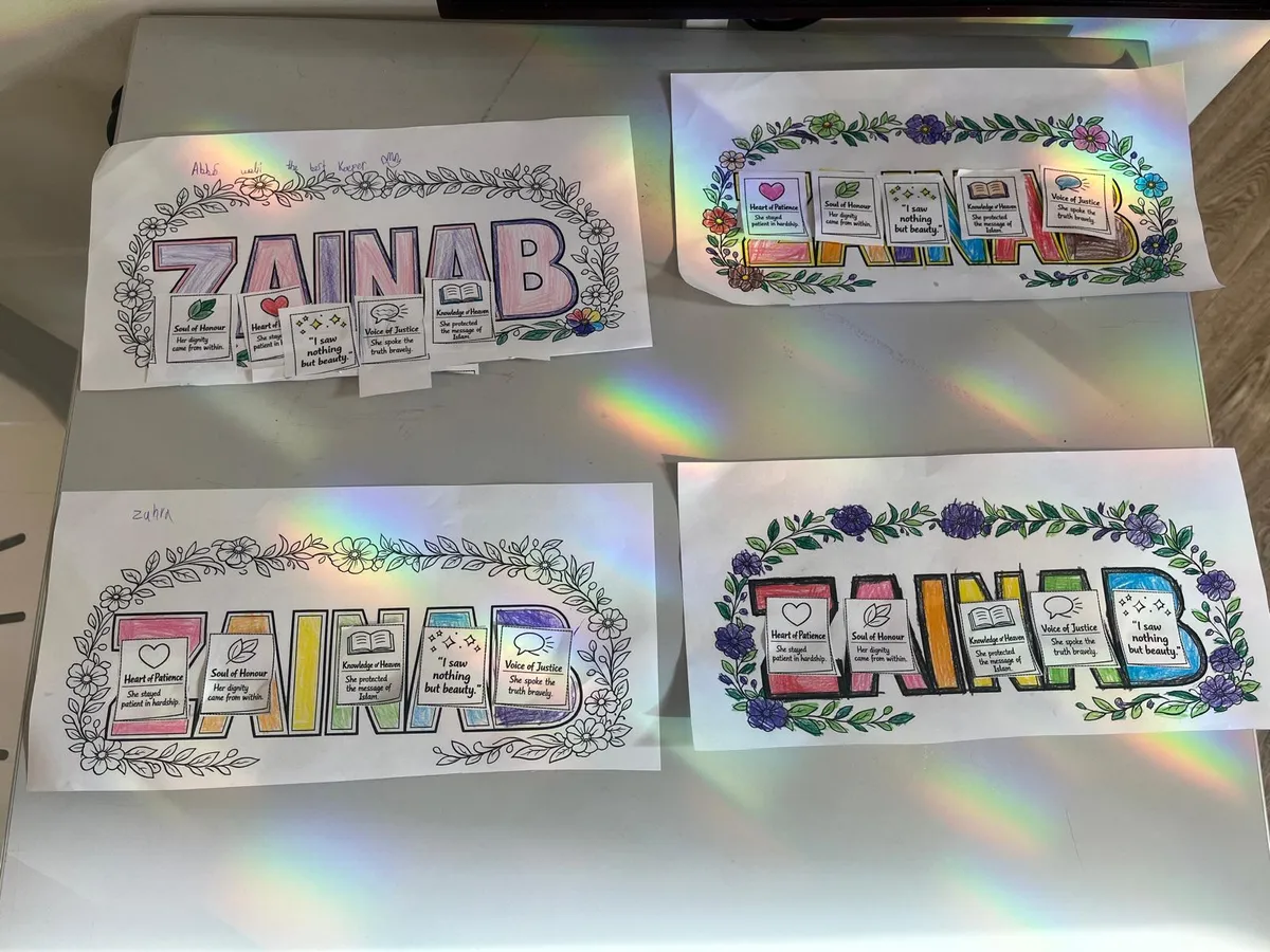 Lady Zainab (sa) Strength, Patience & beauty Sticky Notes Craft