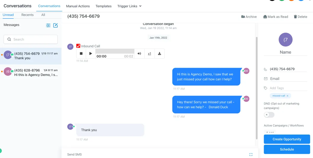 Conversation Screen view