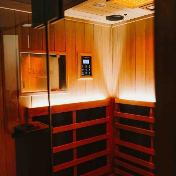 Infrared sauna for improved circulation and pain relief