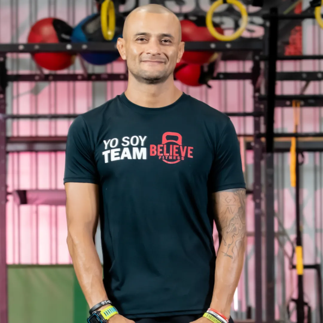 Juan Carlos Berdejo en el gimnasio Believe Fitness de Houston