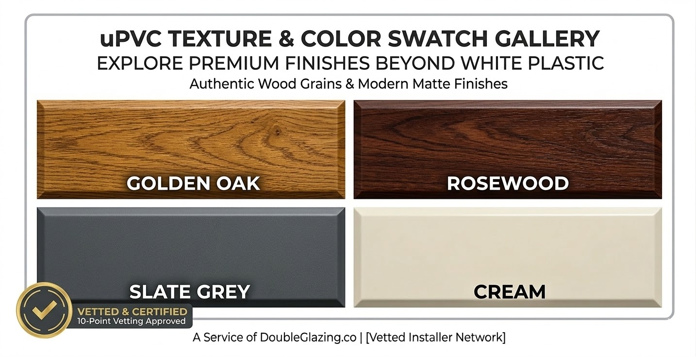 Showcase of bespoke double glazing window styles including uPVC casement and traditional sash in Scotland.