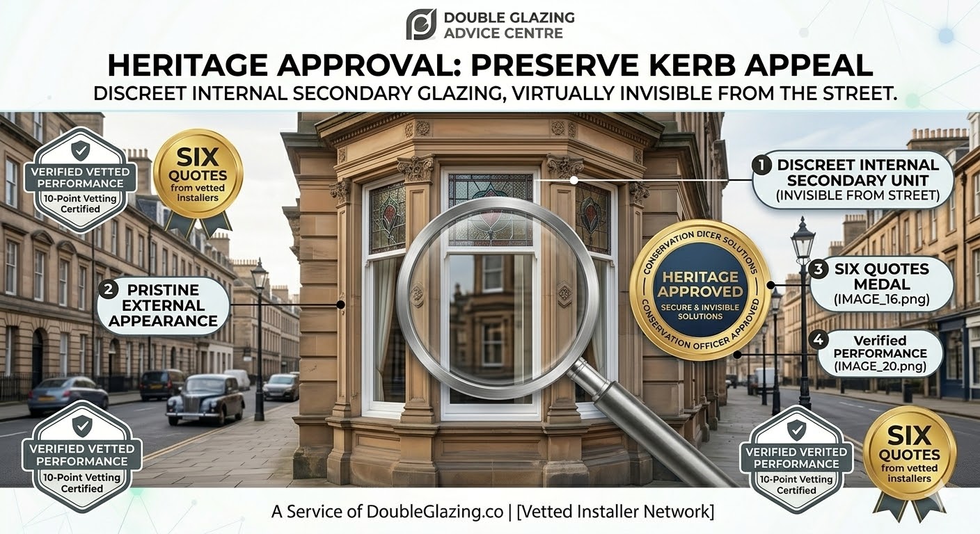 Traditional Scottish period property benefiting from internal secondary glazing without requiring planning permission.