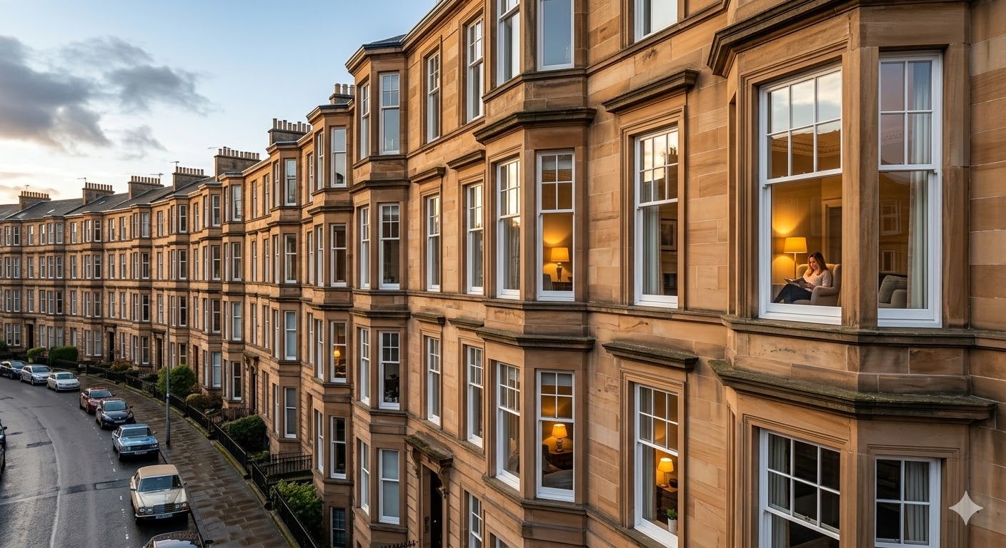 Double and secondary glazing installations for traditional tenements and modern homes across Glasgow.