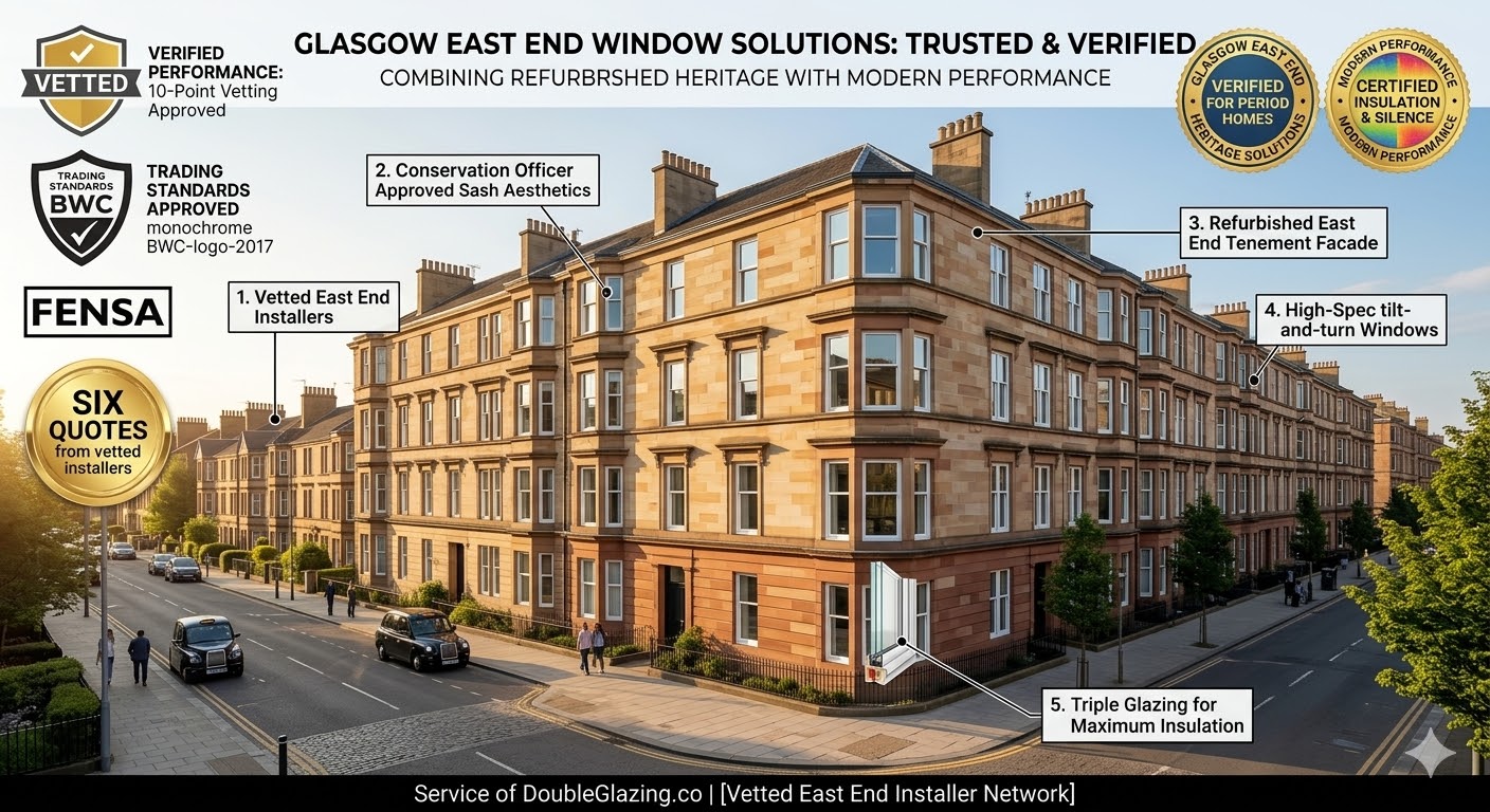Double glazing and secondary glazing installations for homes across the Glasgow East End.