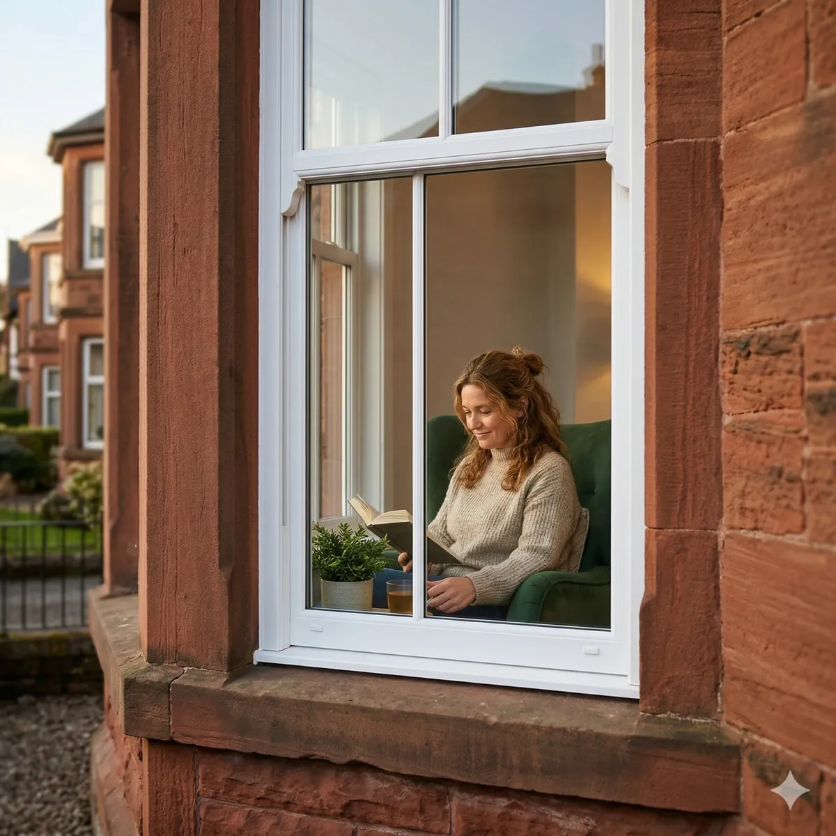 Heritage flush-fit casement windows preserving the traditional aesthetic of a Bishopbriggs property.