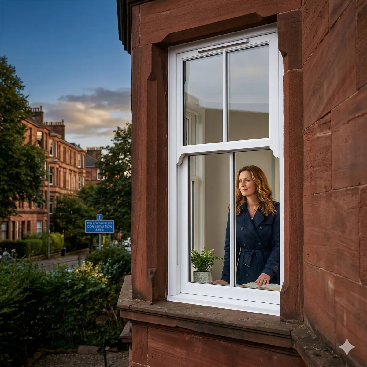 Heritage-approved secondary glazing for listed villas in the Pollokshields Conservation Area.