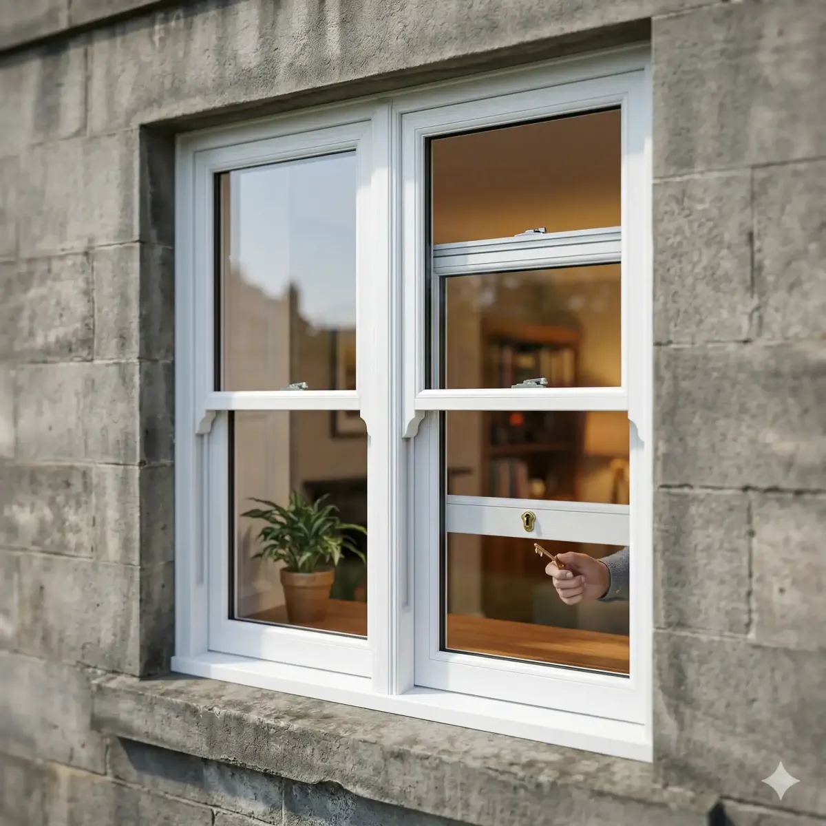 uPVC sliding sash windows designed for Dowanhill and Hyndland conservation areas.