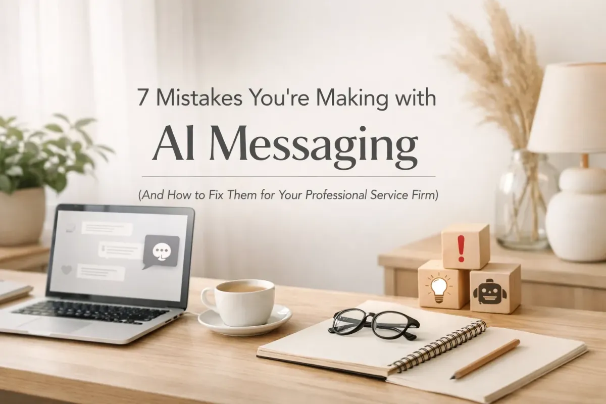 7 Mistakes You’re Making with AI Messaging (And How to Fix Them for Your Professional Service Firm)