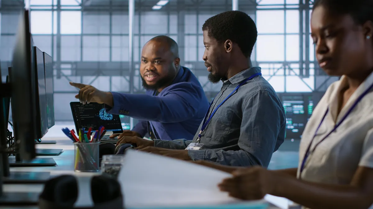 team working on automation 
