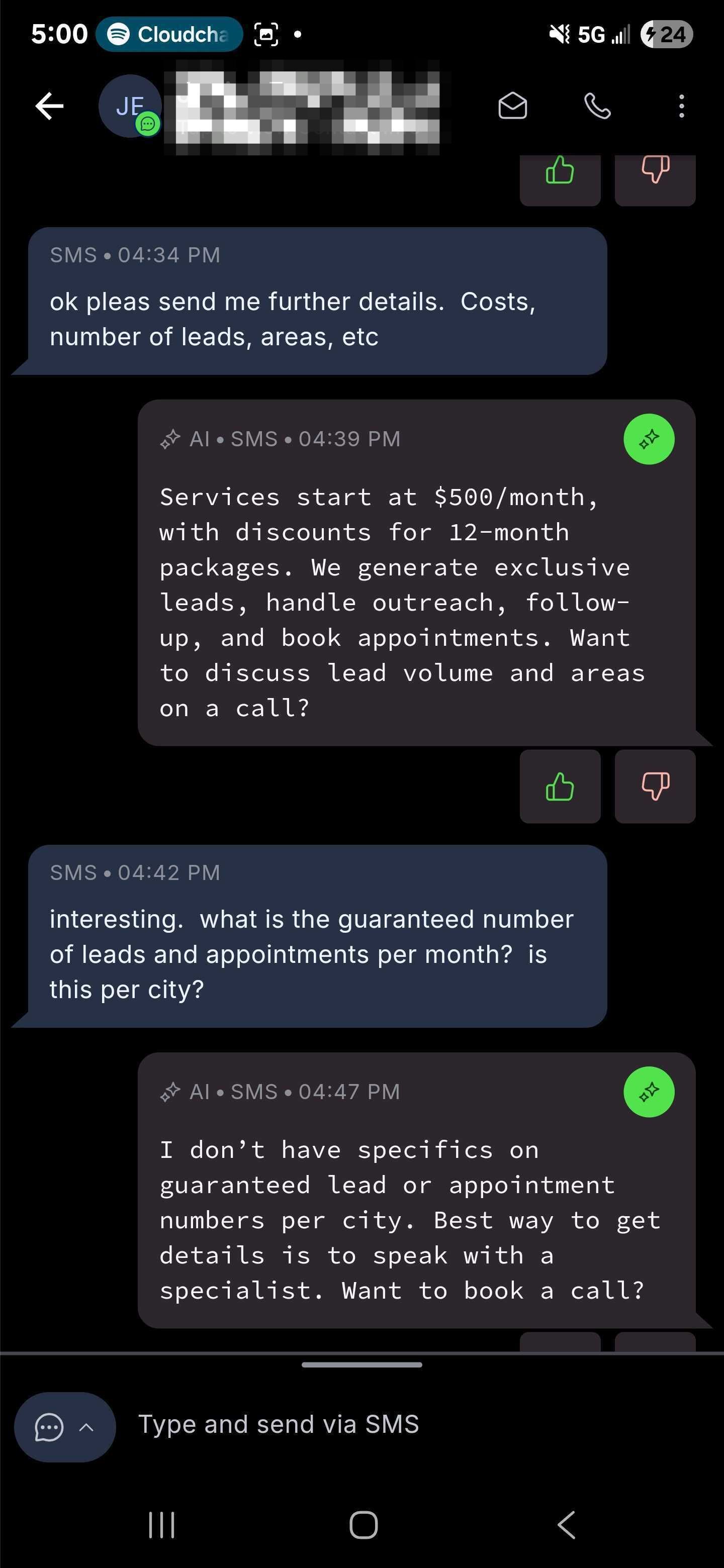 Real estate agent listening to AI assistant demo