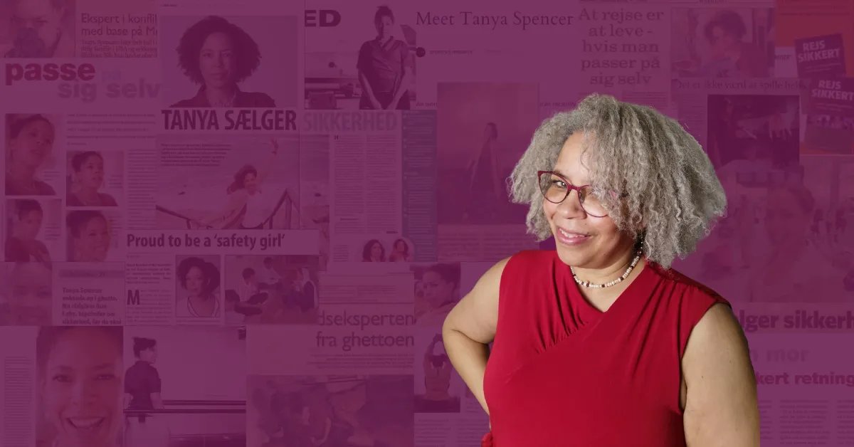 Leadership visibility coach concept image featuring a person in front of a media collage representing global experience and public recognition.