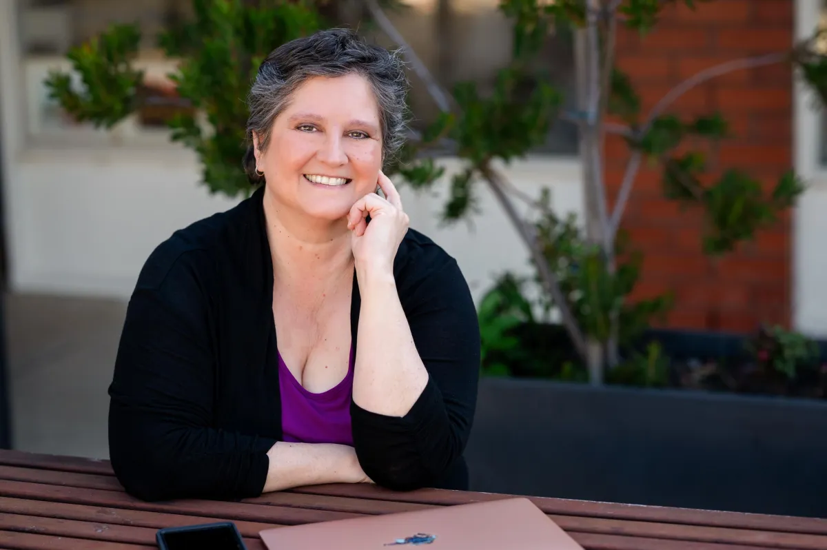 Kat the tech ninja with laptop