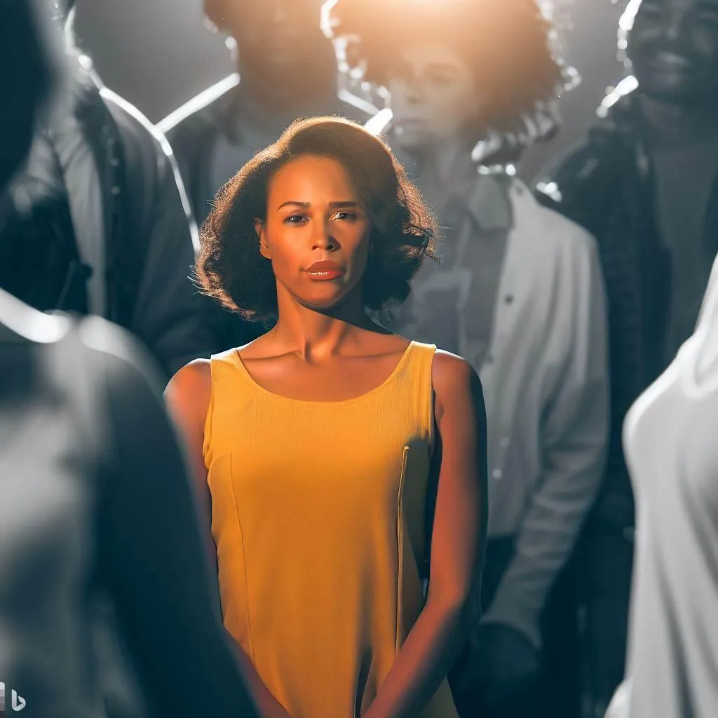 ideal client woman highlighted in a crowd