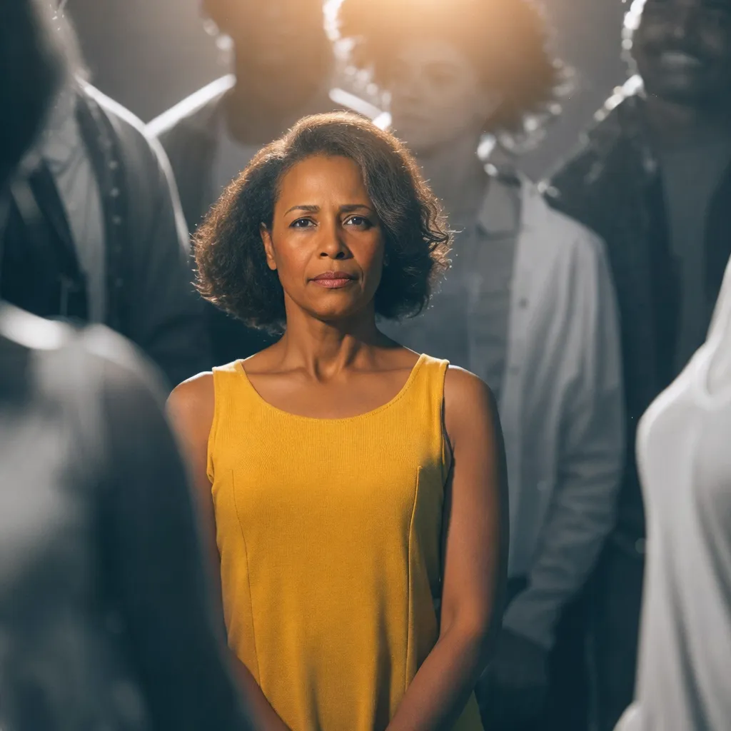 ideal client woman highlighted in a crowd