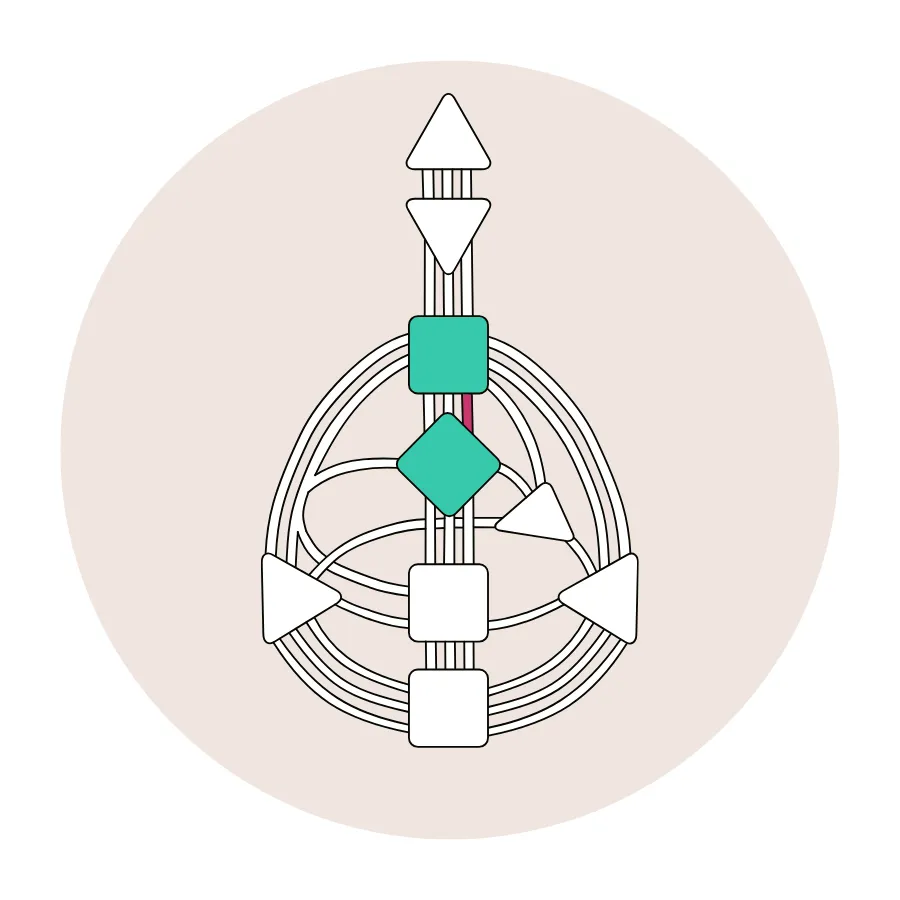 Abstract geometric chart representing Human Design.