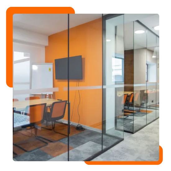 Modular wall panels improving layout and privacy in a commercial space in Naperville, IL
