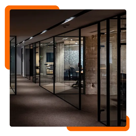Modular wall panels creating a practical workspace in Chicago