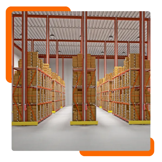 Organized storage rack setup prepared for daily business use