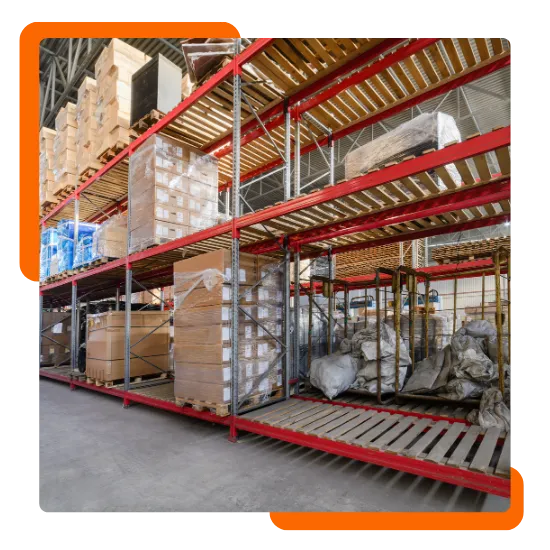 Industrial rack installation in a clean Aurora, IL warehouse space