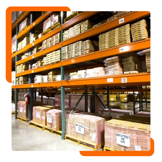 Storage team planning warehouse racking for daily workflow