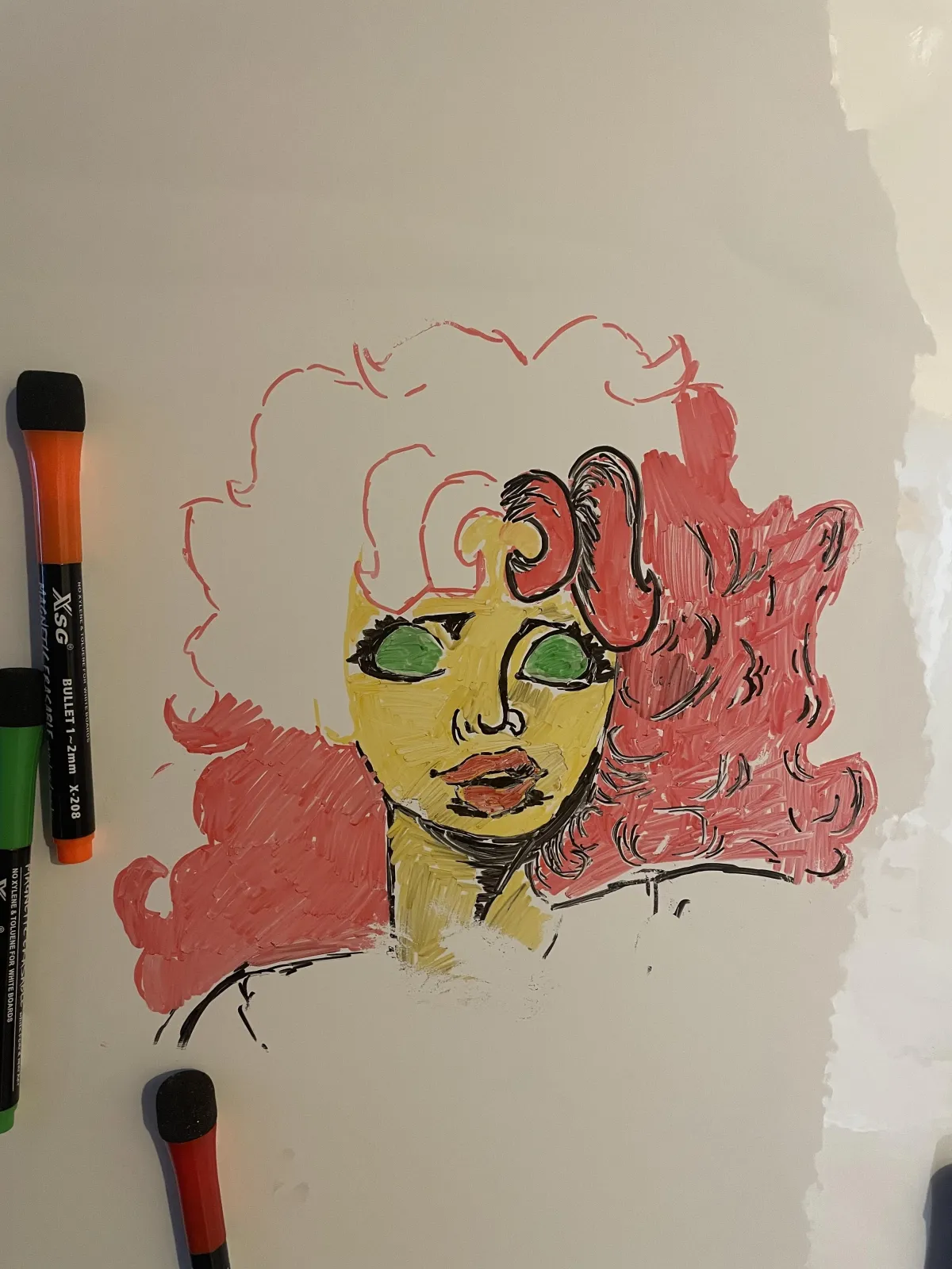 Abstract drawing of a woman with expressive features, representing ADHD in women, emotional intensity, and mental overwhelm.