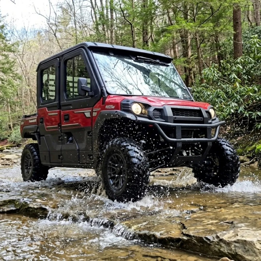 Guided side-by-side on a private Red River Gorge trail