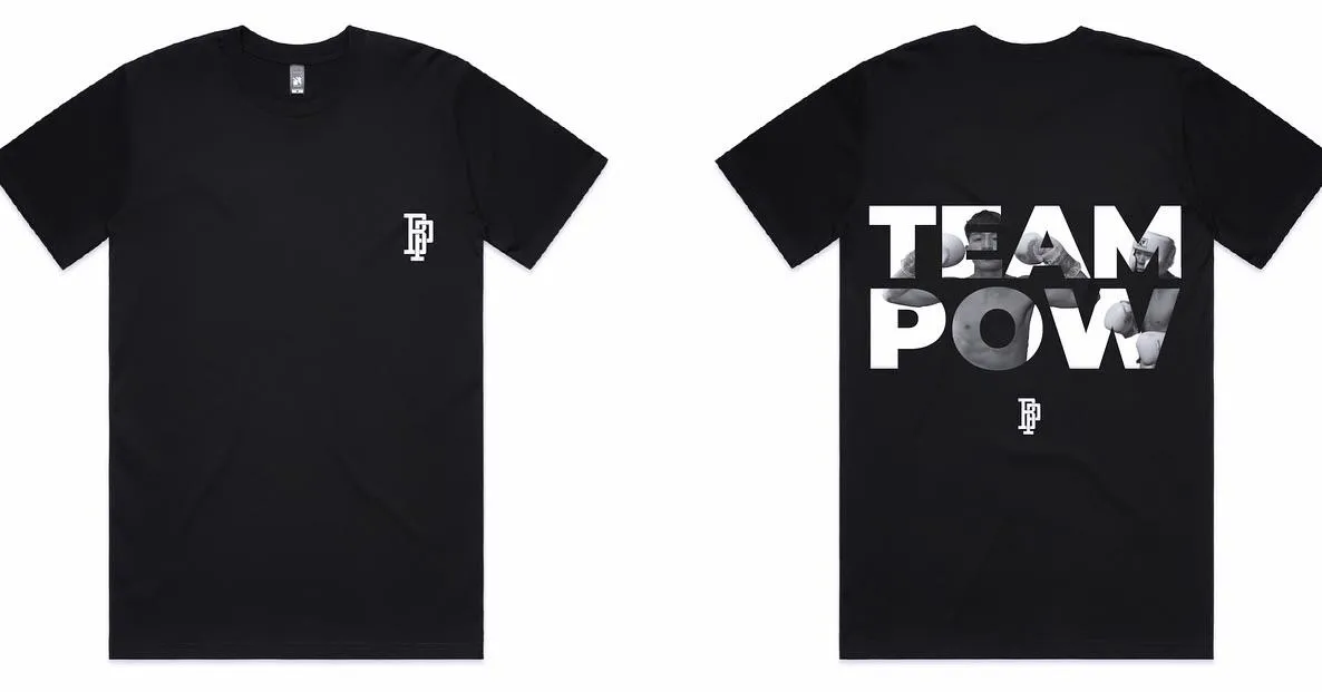 Team Pow Tshirt Black