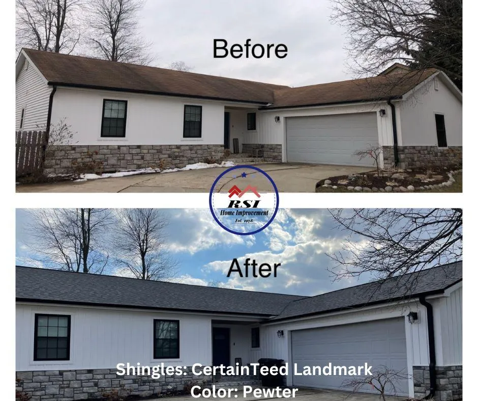 New roof on a home