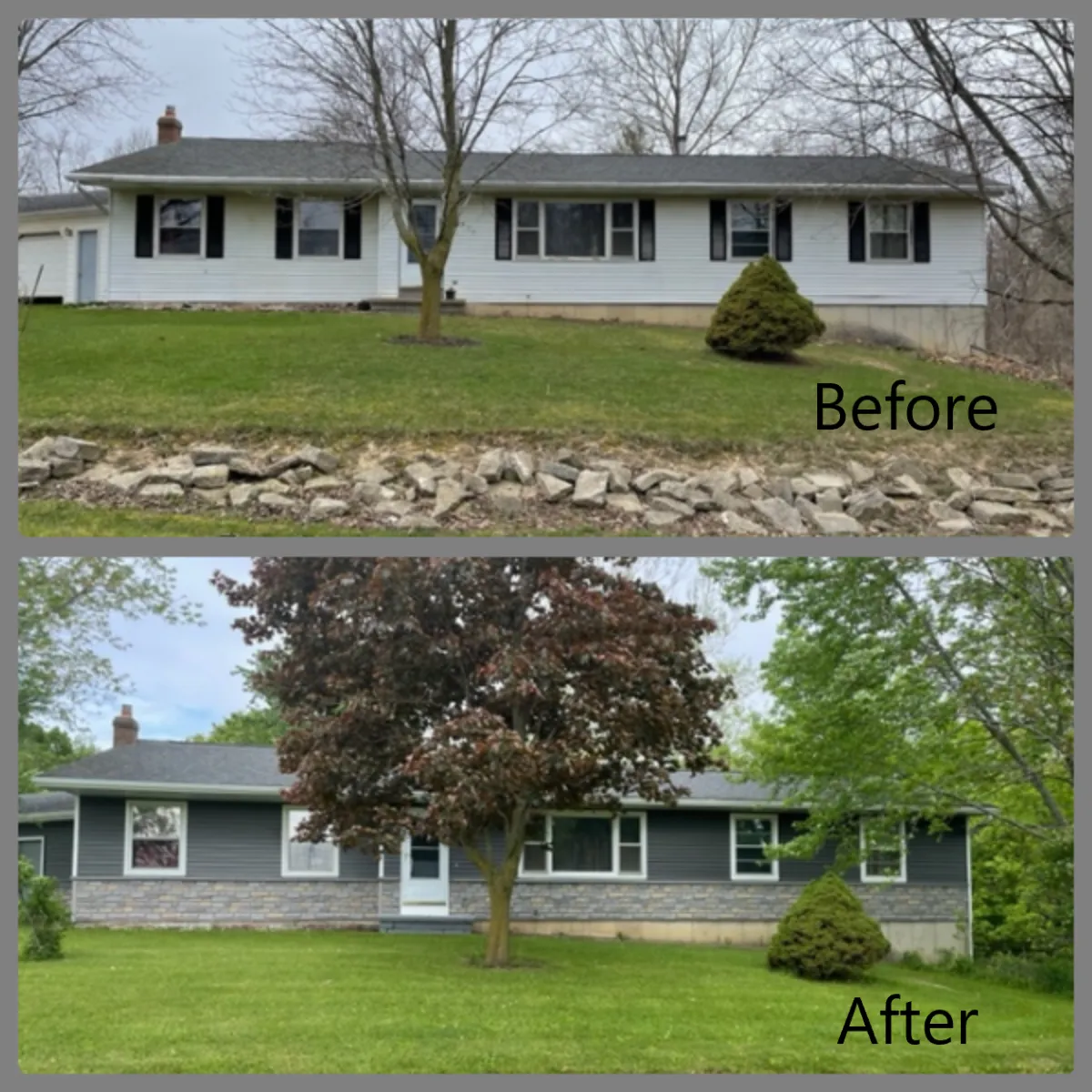 New siding on a home