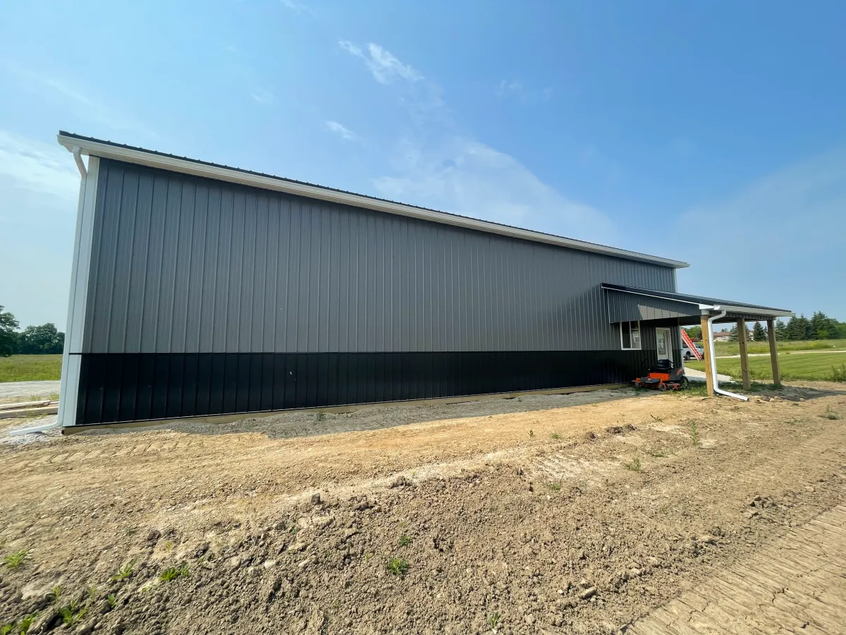 New exterior on a building