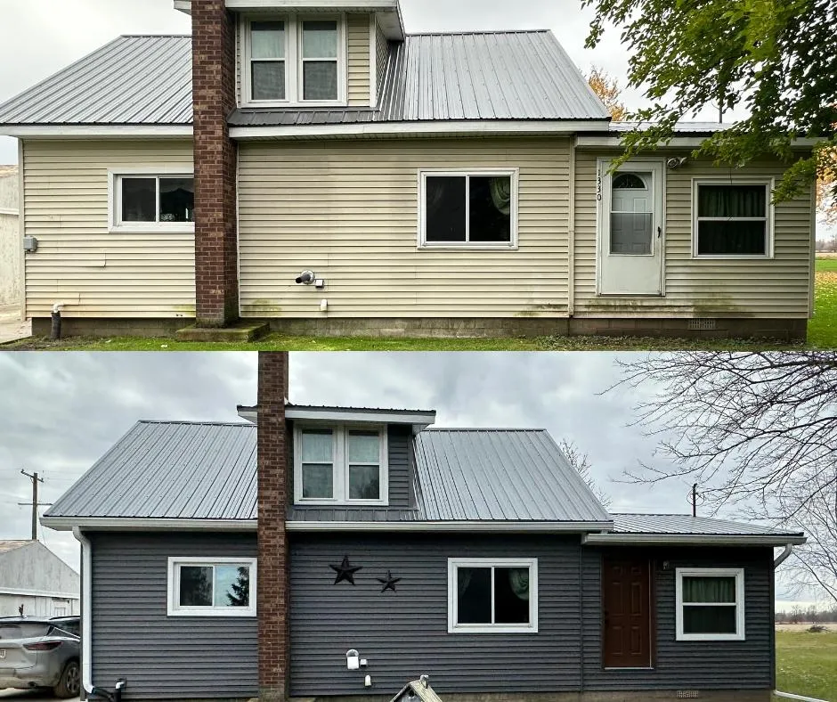 New siding on a home
