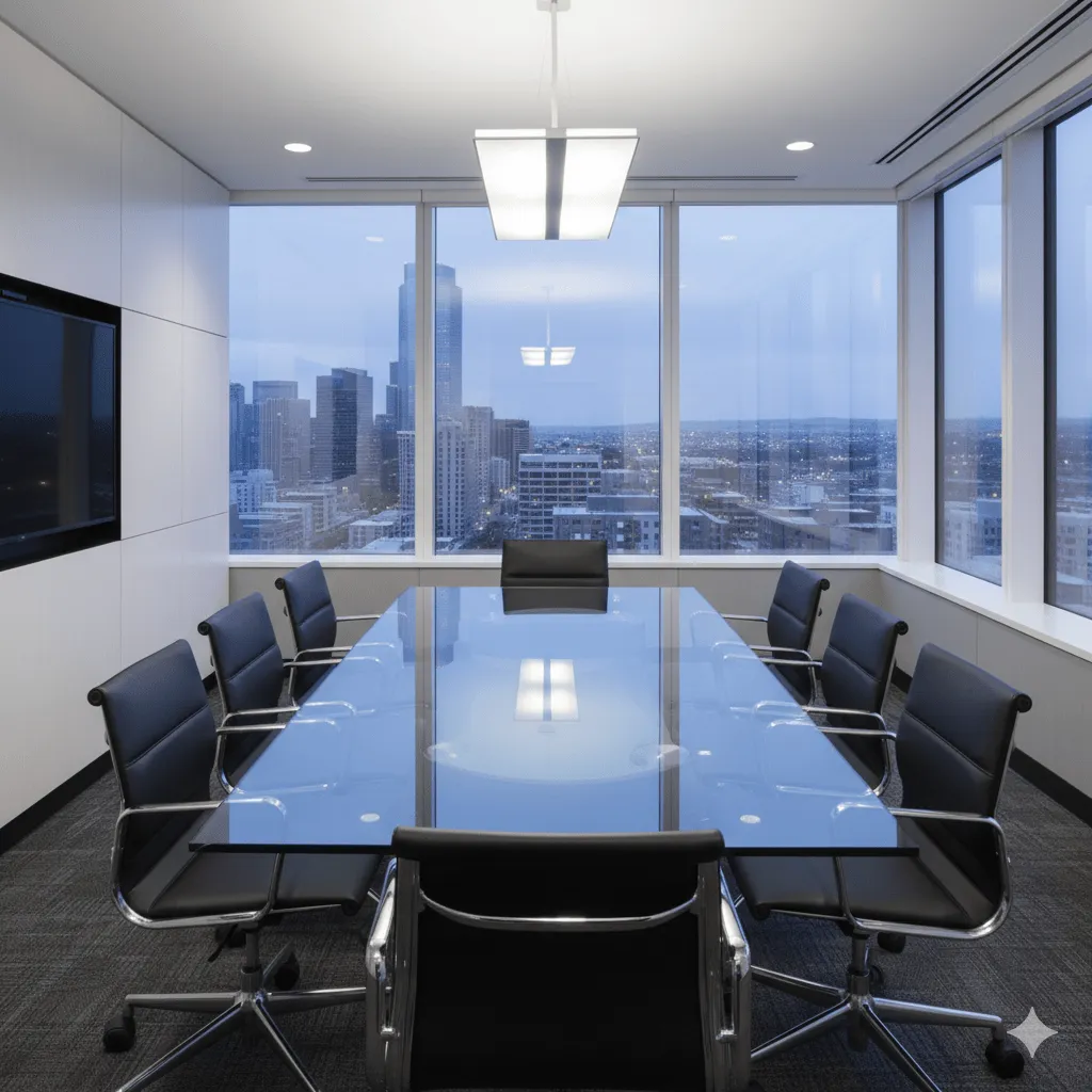 Professional office cleaning in Aurora Colorado maintaining clean conference rooms for businesses