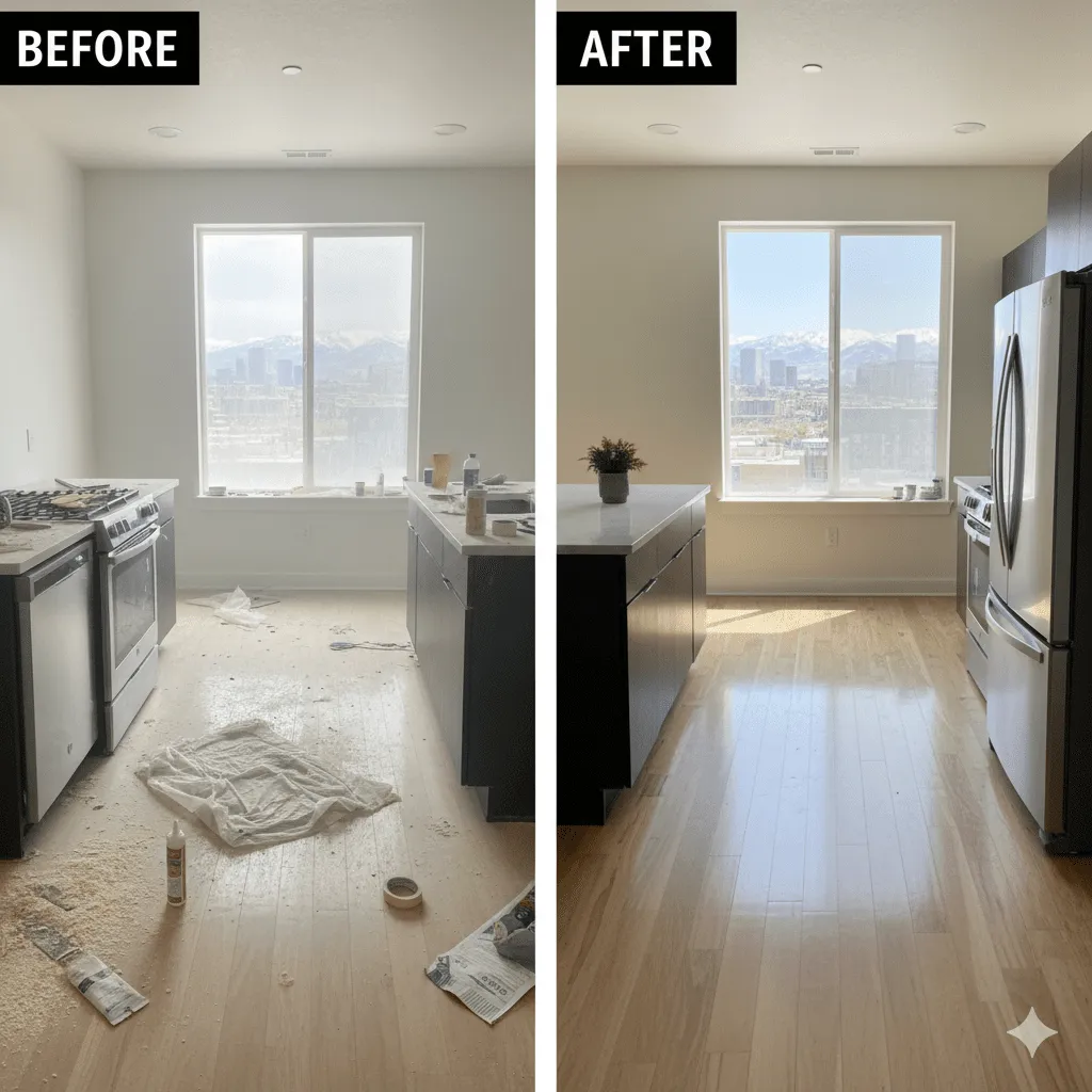 Post-construction cleaning services in Denver transforming dusty renovation sites into clean spaces