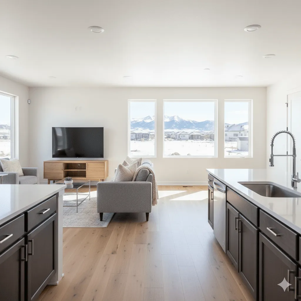 Post-construction cleaning results in Littleton showing move-in ready new build home