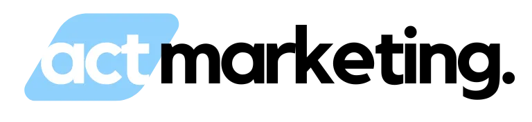 ACT Marketing Brand Logo in Baby Blue
