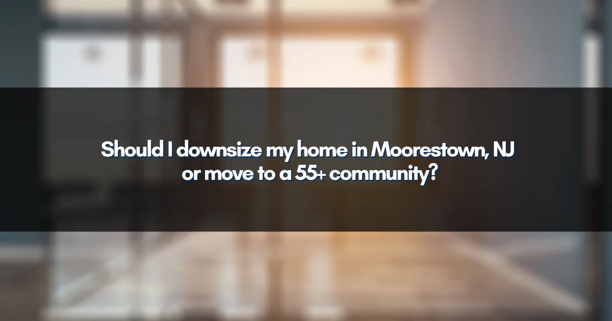 Kathleen Quarterman discussing downsizing options with clients in Moorestown