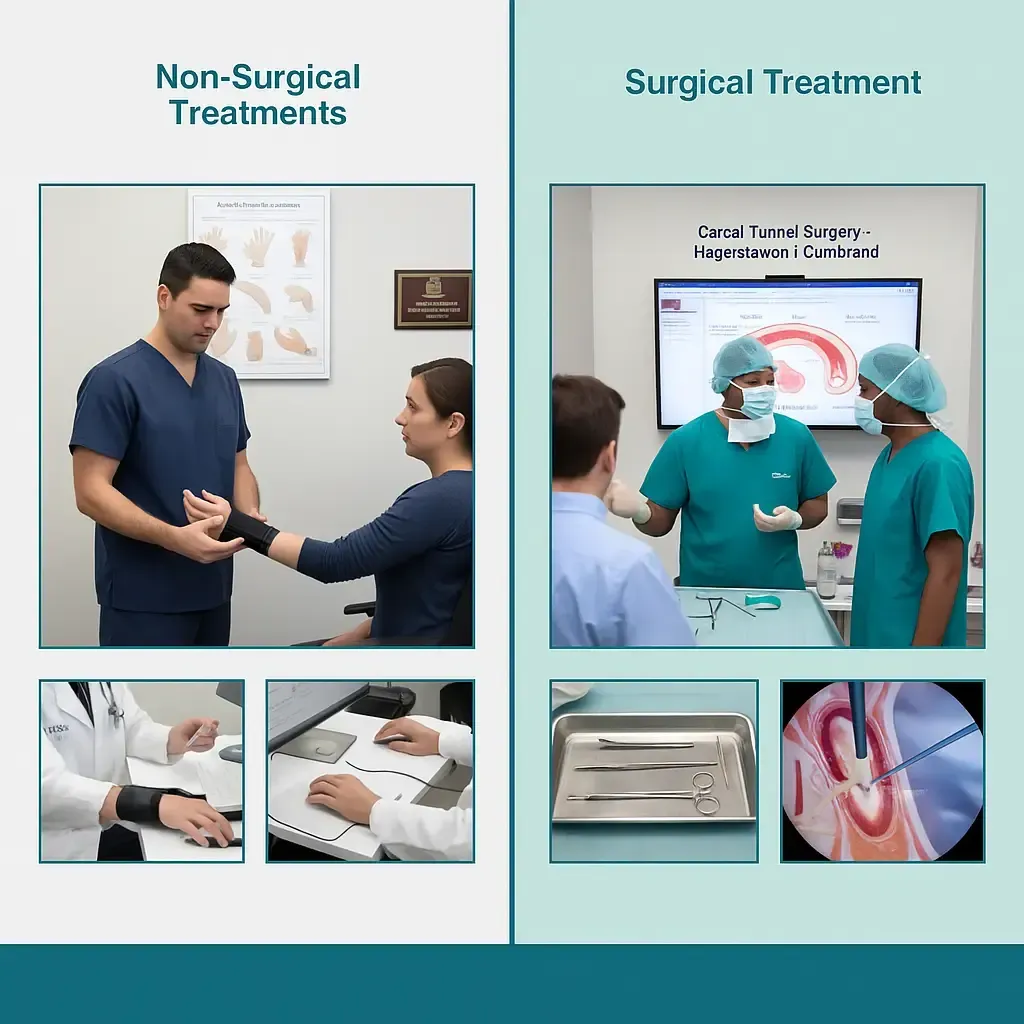 Close-up of hand showing numbness and tingling symptoms of carpal tunnel syndrome