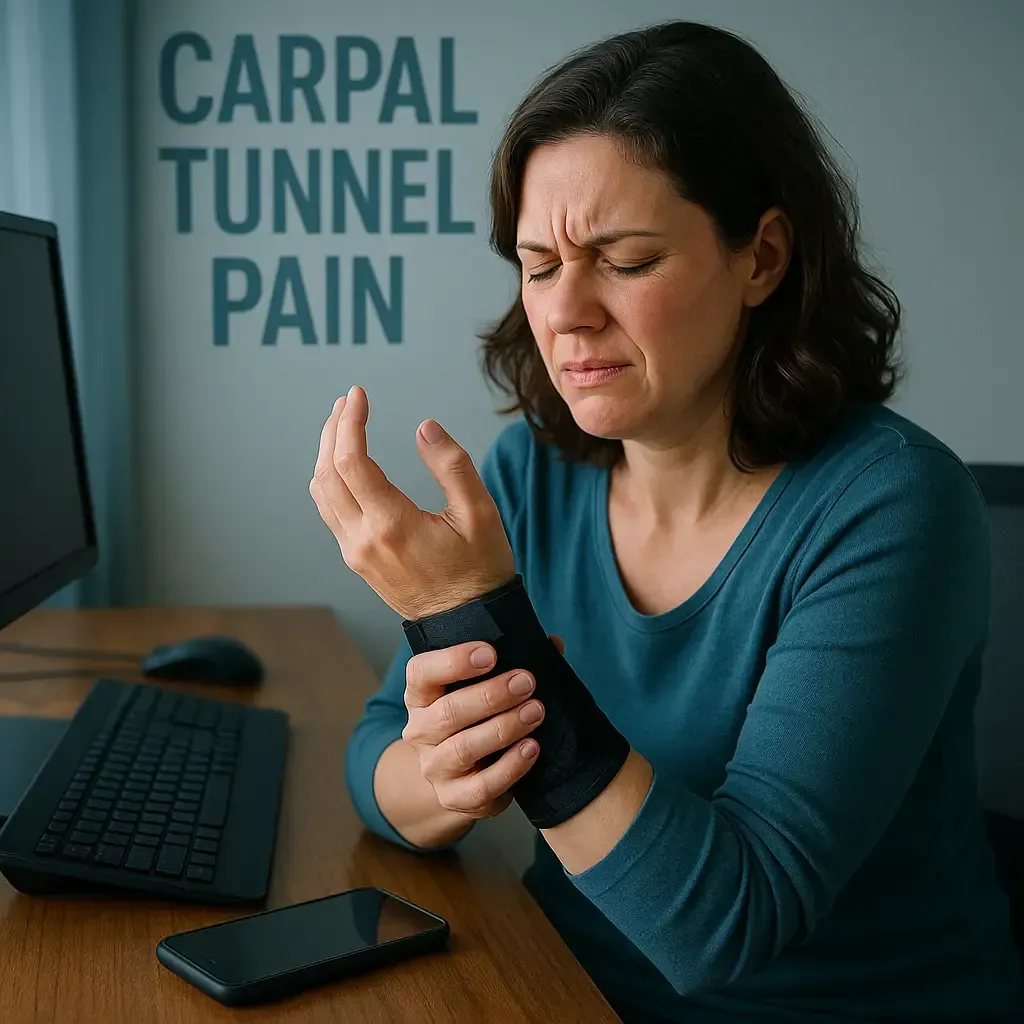 Specialist demonstrating wrist exercises for carpal tunnel treatment at Mir Neurology Cumberland MD